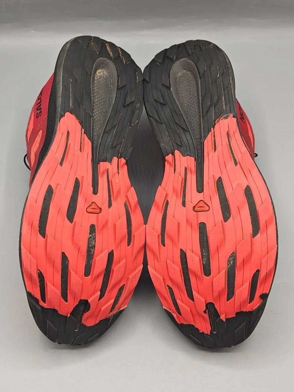 Salomon Pulsar Trail Running Shoes Red Black Sneakers 416029 Men's 11.5 US